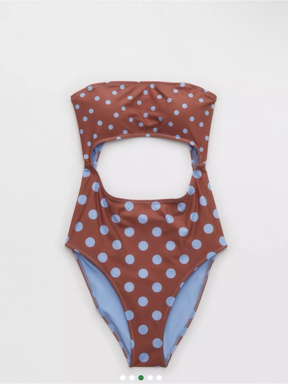 Aerie Cut Out Strapless One Piece Swimsuit